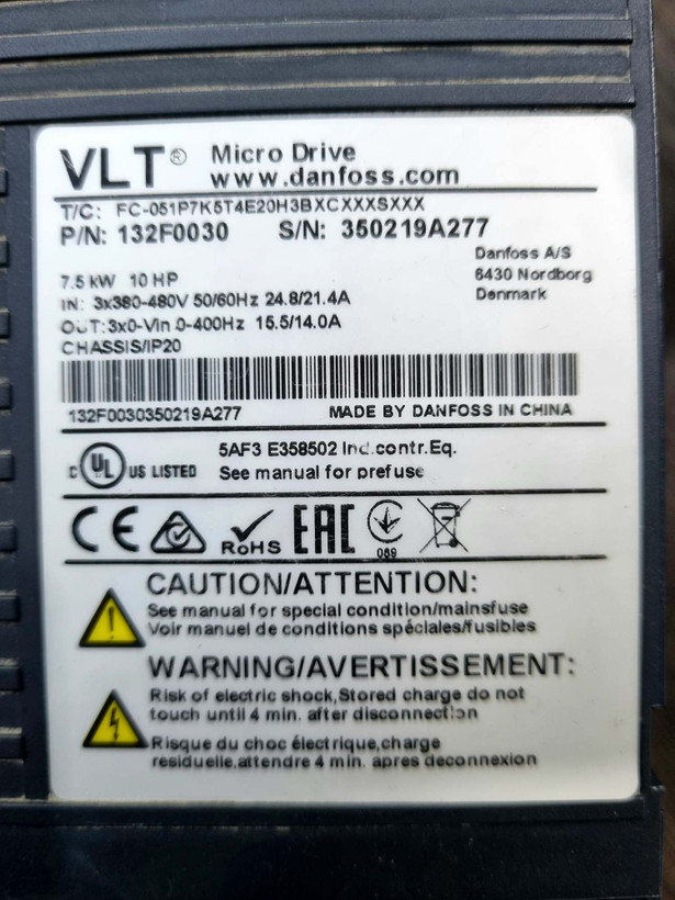 درایو 10 اسب دانفوس VLT