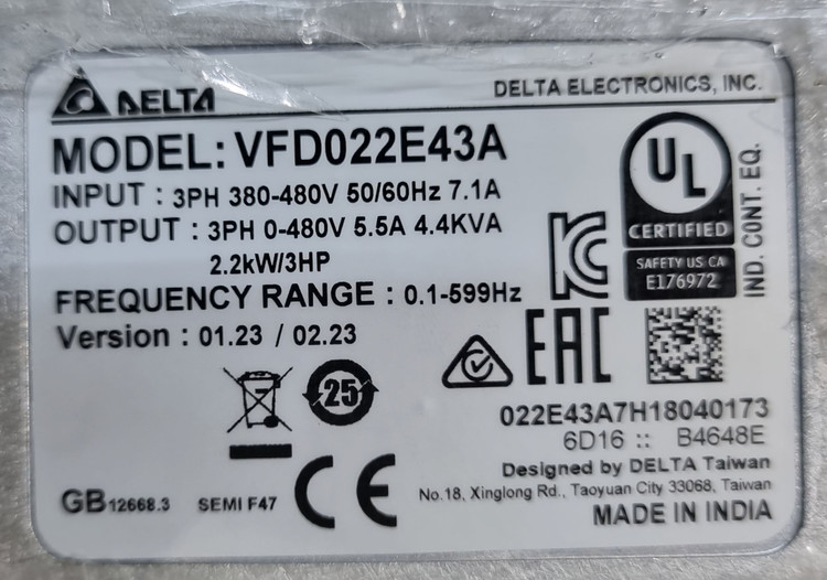 Delta 2.2kw