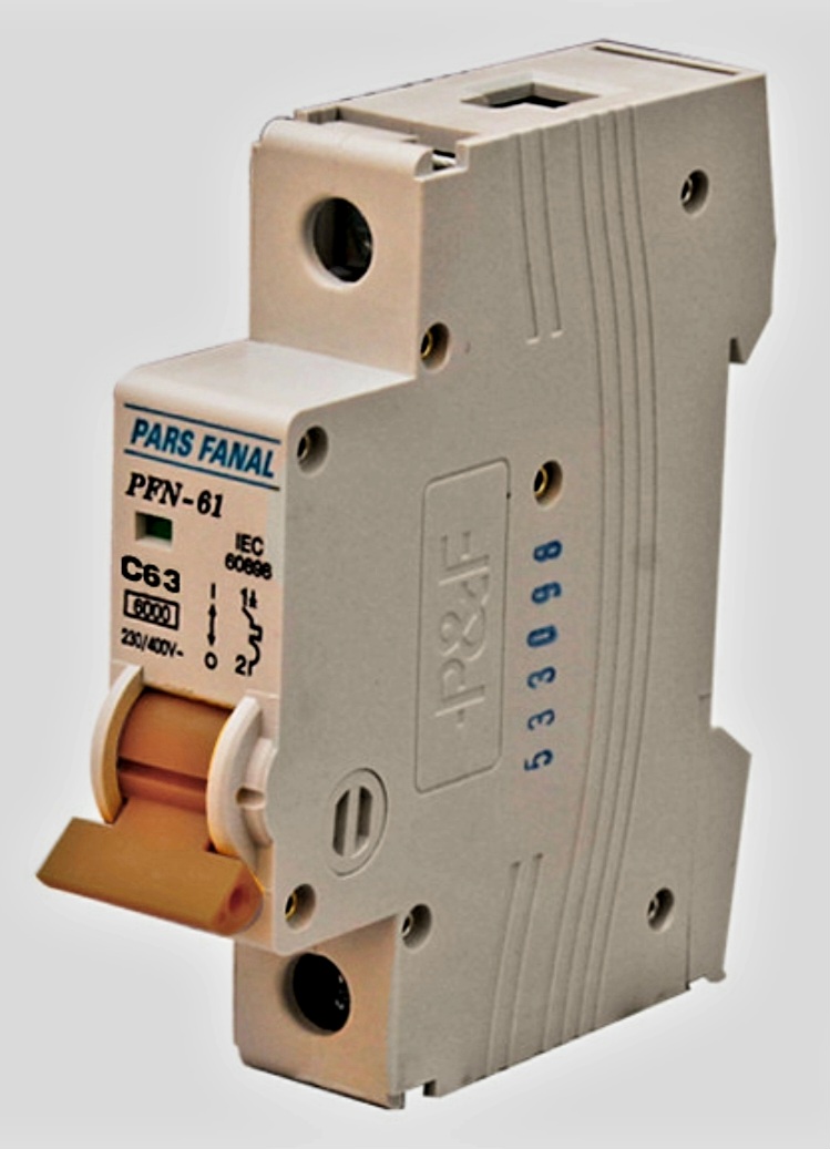 فیوز مینیاتوری تکفاز پارس فانال ۶۳ آمپر