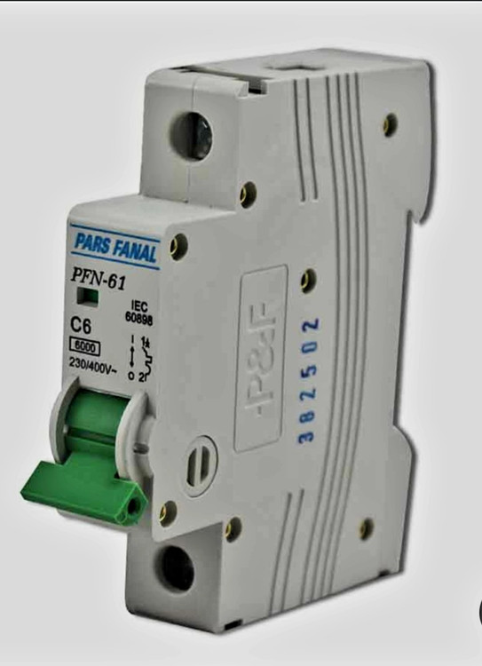 فیوز مینیاتوری تکفاز پارس فانال ۶ آمپر